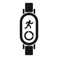 Smart watch showing running man icon vector
