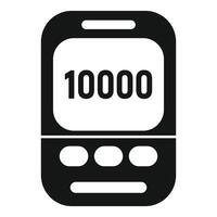 Electronic counter showing ten thousand number icon vector