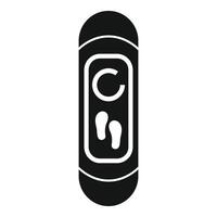 Smart scale measuring body composition icon, simple style vector