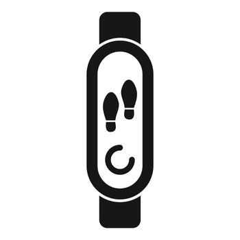 Smartwatch showing steps icon simple style vector