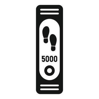 Fitness tracker counting steps icon, simple style vector