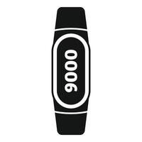 Fitness tracker showing steps walking icon glyph style vector