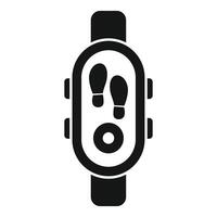 Smart watch showing steps and calories burned icon vector