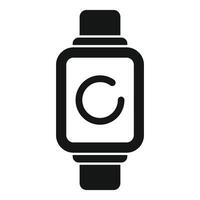 Smartwatch showing rotating circle animation icon vector