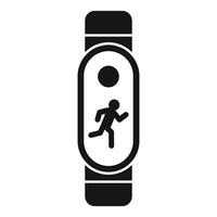 Smart watch showing running man icon vector