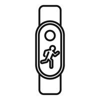 Smartwatch displaying running man icon for fitness tracking vector