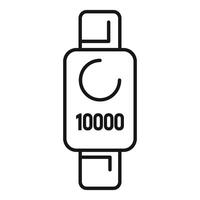 Fitness tracker showing steps walked icon vector