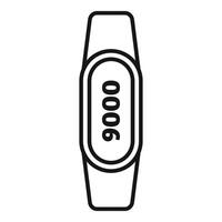 Fitness tracker showing steps walking icon outline style vector