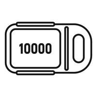 Electronic counter showing 10000 number, simple style vector