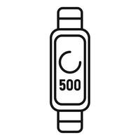 Smart watch showing calories burned icon vector