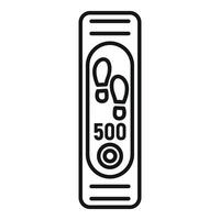 Fitness tracker counting steps icon showing daily activity vector