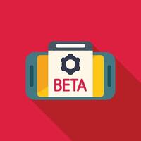 Smartphone displaying beta software under development vector