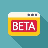 Beta version software under development window icon vector