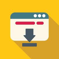 Website downloading software update progress bar icon vector