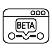 Beta testing website showing software development stage vector