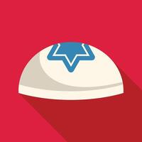 Kippah with star of david representing judaism and jewish culture vector