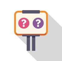 Billboard showing question marks for quiz or survey vector