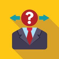 Businessman making decision choosing between two options vector