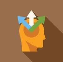 Businessman making decisions choosing right way with arrows pointing up vector