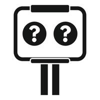 Billboard with question marks showing choice and confusion vector