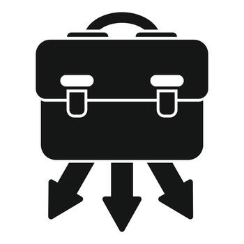Portfolio optimization icon showing diversification strategy vector