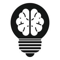 Brain lightbulb representing creative idea generation vector