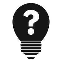 Light bulb with question mark symbolizing solving problems vector