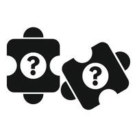 Puzzle pieces presenting question marks for problem solving vector