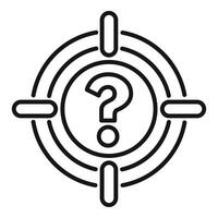 Question mark being targeted in crosshair scope vector