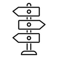 Direction signpost showing different paths and choices vector