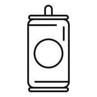 Aluminum can with key opening showing blank label for branding vector