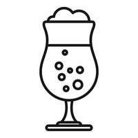 Glass of beer with foam minimalist icon representing brewery and pub vector