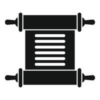Ancient scroll with wooden handles representing history and knowledge vector