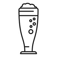 Glass of beer with bubbles showing refreshing cold beverage vector