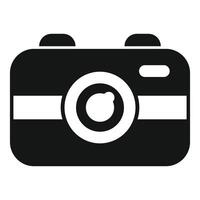 Digital camera capturing memories photography icon simple style vector