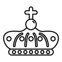 Royal crown with cross representing kingdom and monarchy vector