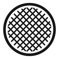 Round barbecue grill grating icon simple style vector