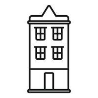 Simple illustration of a house with an attic vector