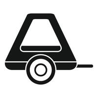 Camper trailer icon representing travel and camping adventure vector