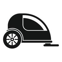 Smart car parking in automated parking system icon vector