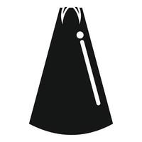Blacksmith apron protecting from hot metal icon, simple style vector