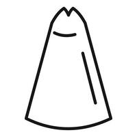 Shark fin showing through water surface line icon vector