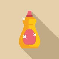 Cleaning product bottle shining with sparkling cleanliness concept vector