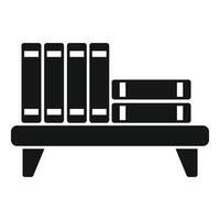 Bookshelf holding organized books for studying and reading vector