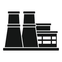 Power plant building generating electricity from fossil fuel vector