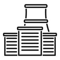 Sports podium icon showing first second third place winning platform vector