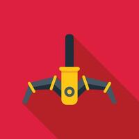 Robotic arm picking up object industrial automation icon vector