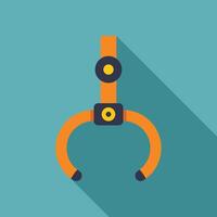 Industrial robotic arm manipulator picking up object vector