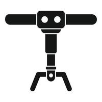 Industrial robotic arm gripper holding object vector