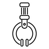 Futuristic robotic arm picking up object line icon vector